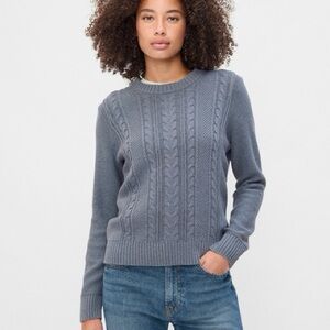 GAP Women's Charcoal Cable Knit Sweater